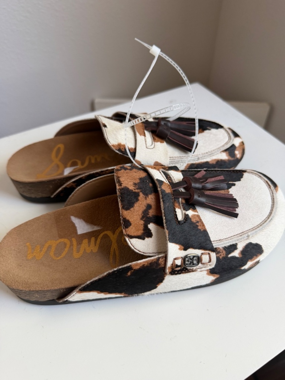 NWT Sam Edelman Astrid Animal Print Mule Brown Multi Sz 7 - Picture 7 of 10